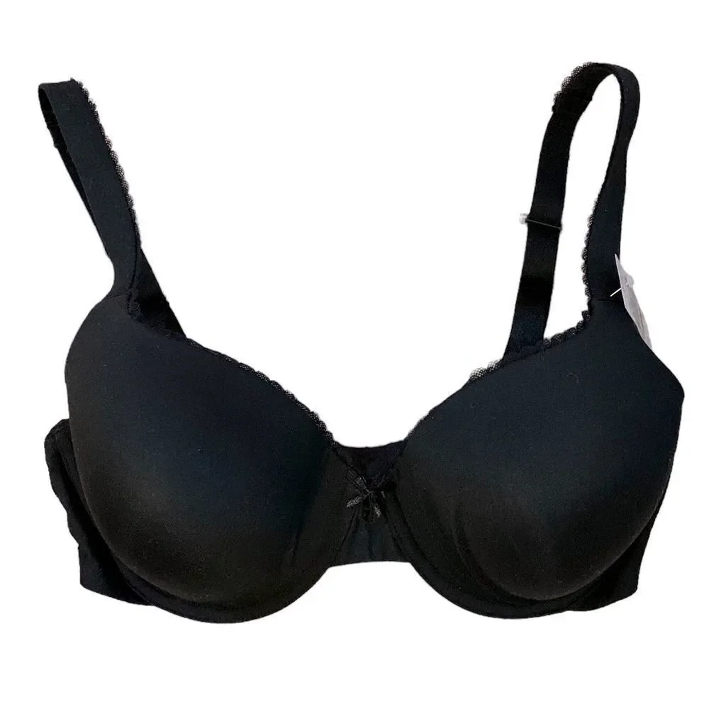 Paramour Women’s Sensational Convertible T-Shirt Bra Black Size 36DD NWT
